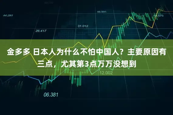 金多多 日本人为什么不怕中国人？主要原因有三点，尤其第3点万万没想到