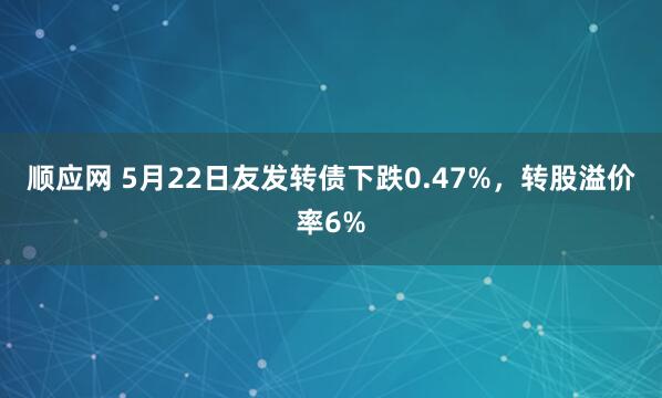 顺应网 5月22日友发转债下跌0.47%，转股溢价率6%